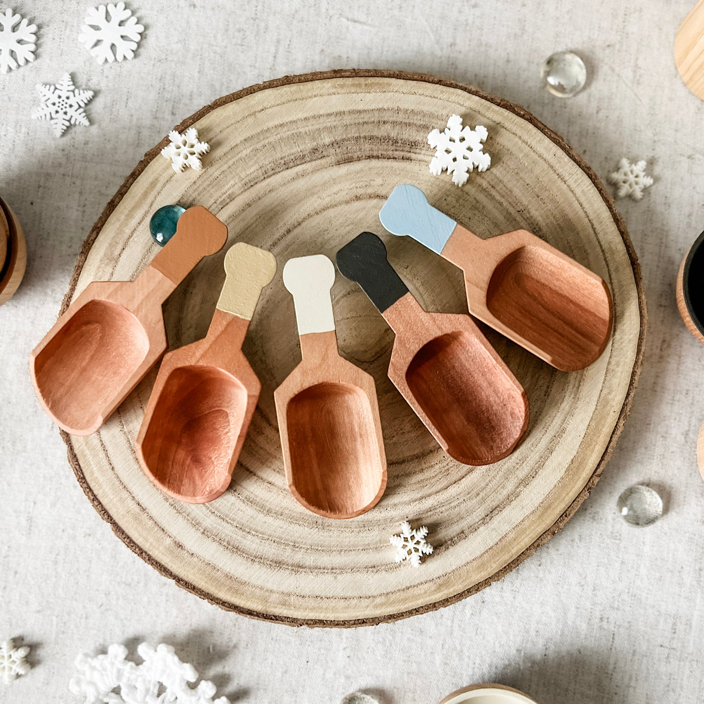 Winter Wooden Scoops