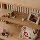 Oak Two Tiered Fluted Shelf - Chickadees Wooden Toys