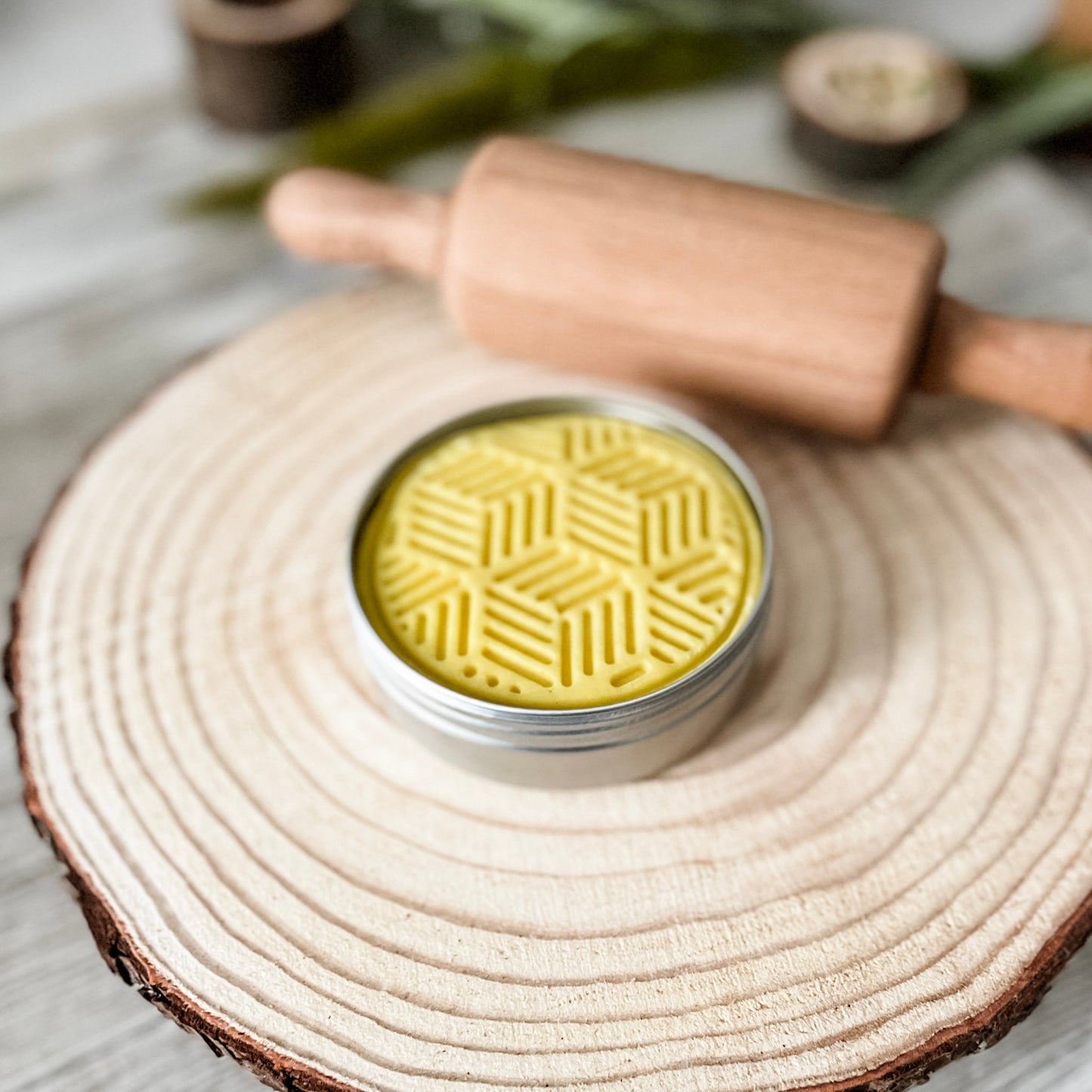 Lunar Chai Tea Scented - Moon Yellow Play Dough - Chickadees Wooden Toys