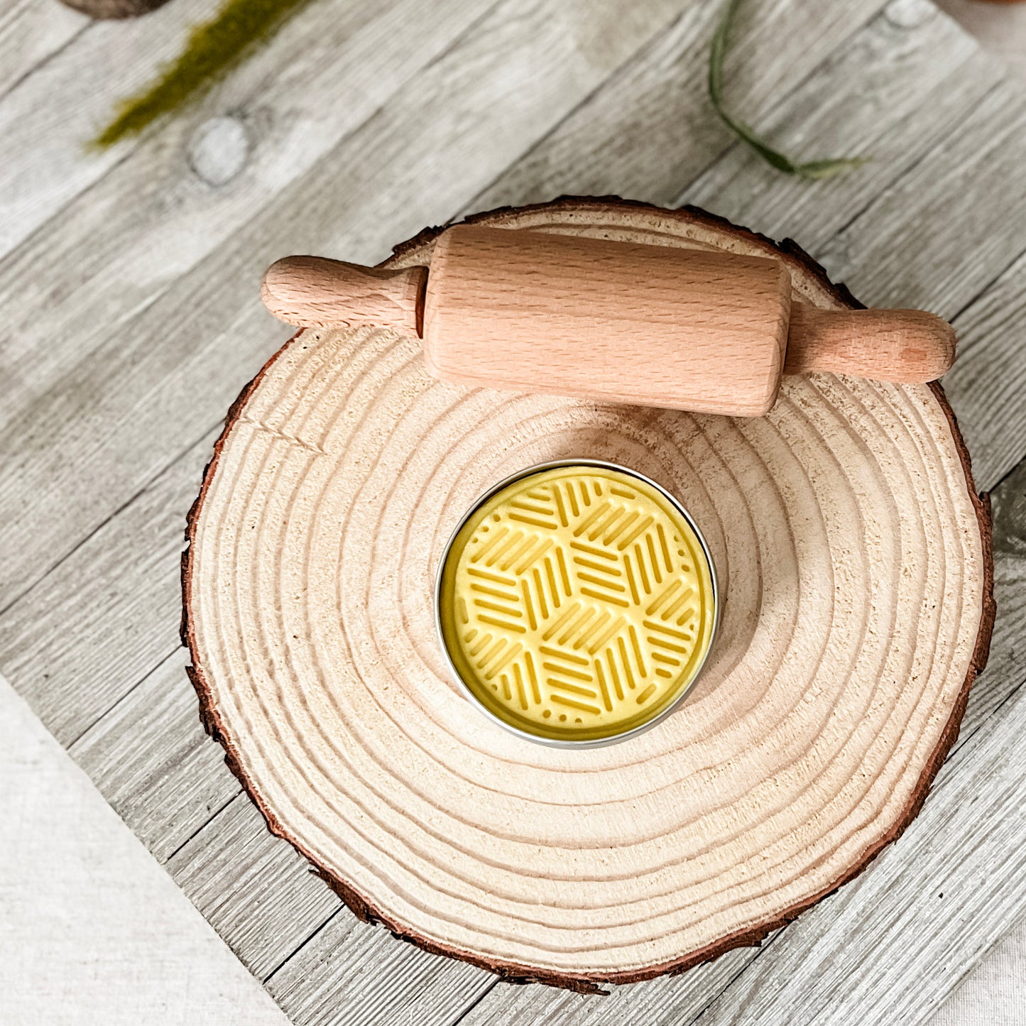 Lunar Chai Tea Scented - Moon Yellow Play Dough - Chickadees Wooden Toys