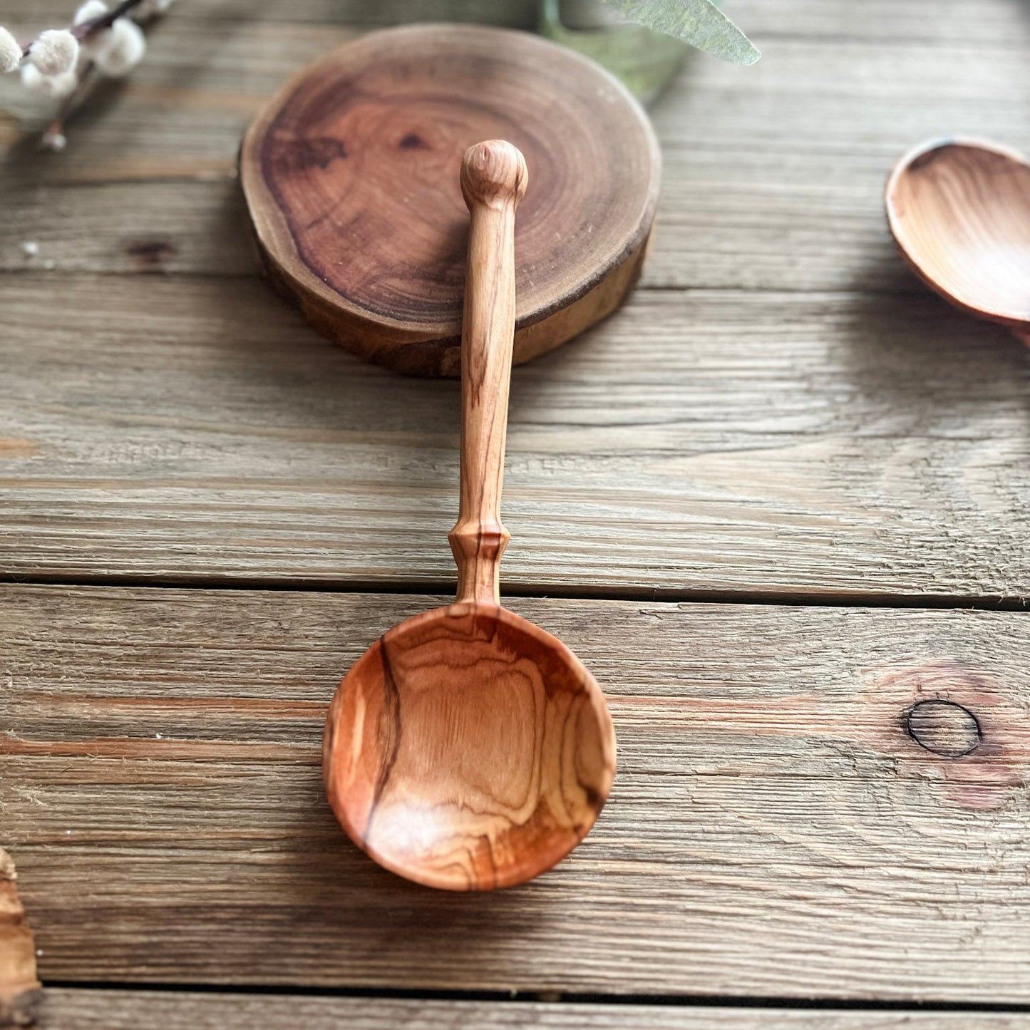 Wild Olive Wood Spyglass Spoon