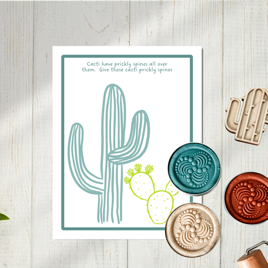 10 Desert Themed Play Dough Mats - Digital Download