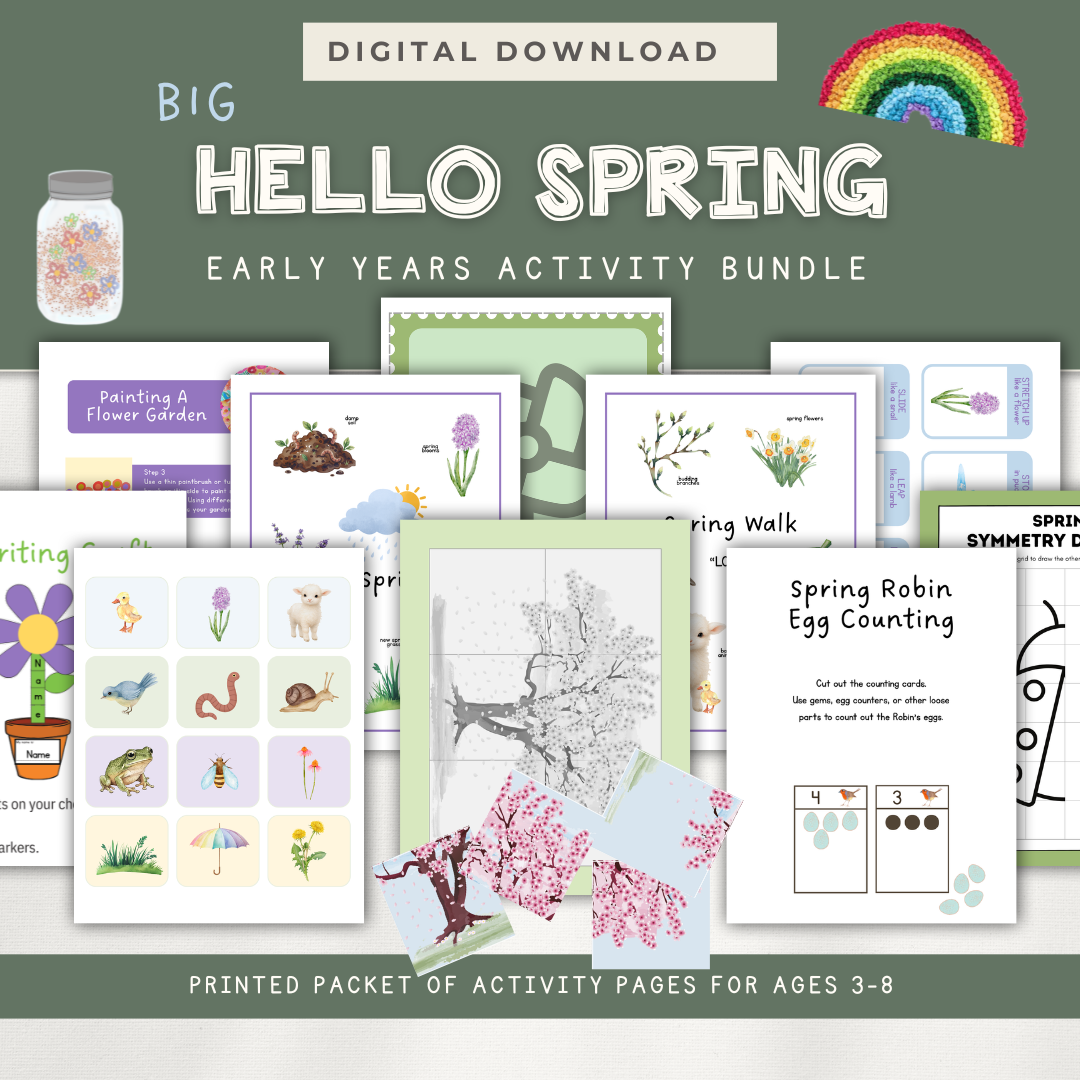 Hello Spring! Activity Bundle - Digital Download - Chickadees Wooden Toys