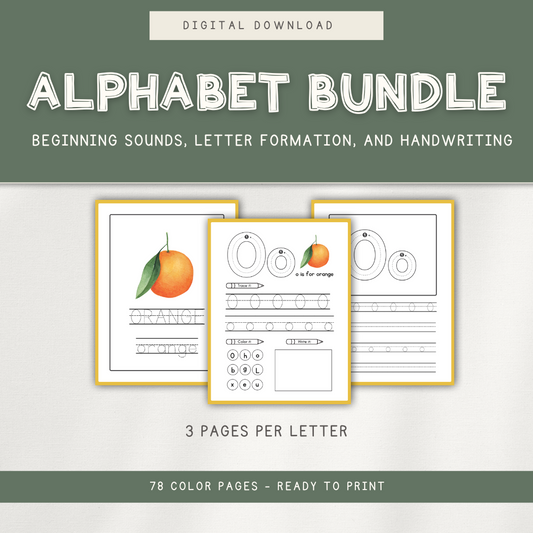 Alphabet Bundle - Beginning Sounds, Letter Formation, and Handwriting