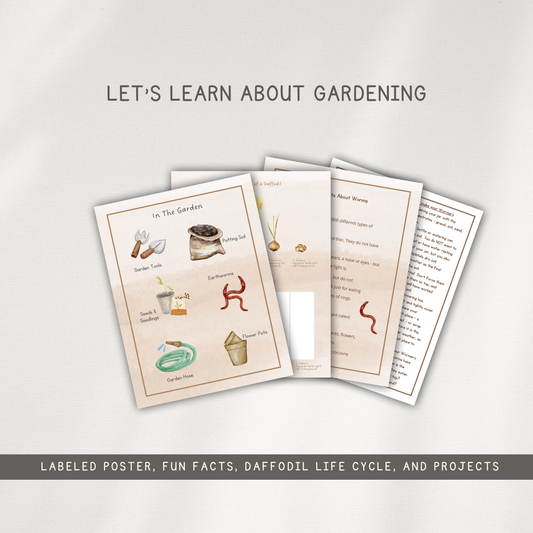 Gardening Themed Activity Pages - Digital Download - Chickadees Wooden Toys