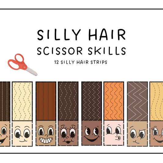 Silly Hair Scissor Skills - Preschool Activity Pages