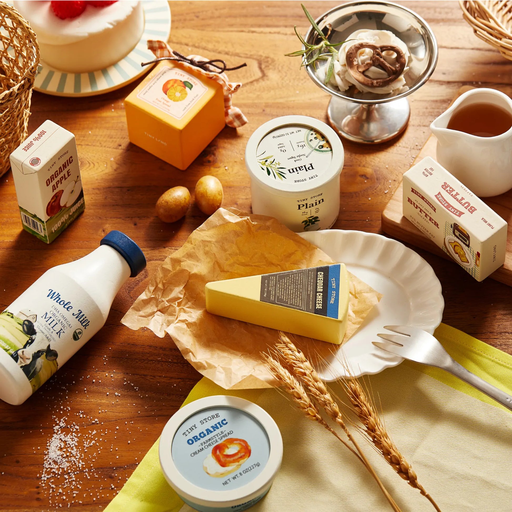 Tiny Land® Organic Dairy Pack - Chickadees Wooden Toys