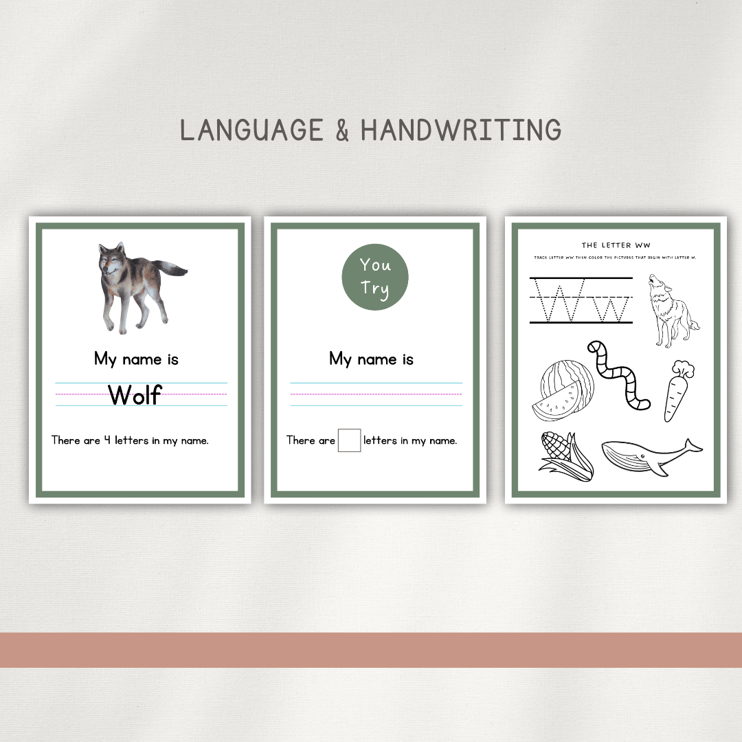 Wolf - Preschool Activity Pages