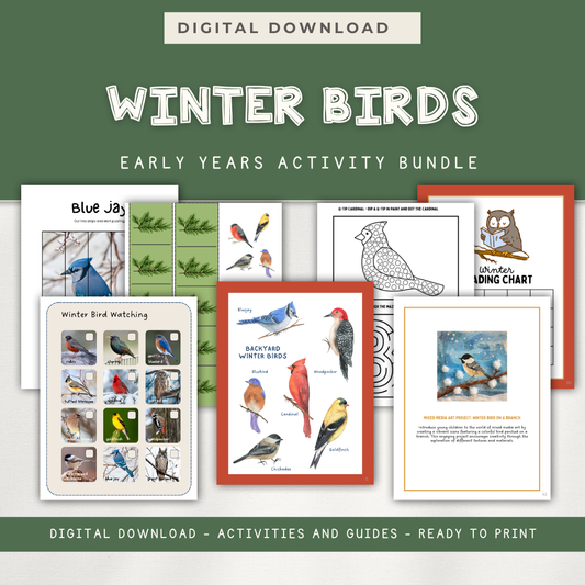 Winter Birds Activity Bundle - Chickadees Wooden Toys