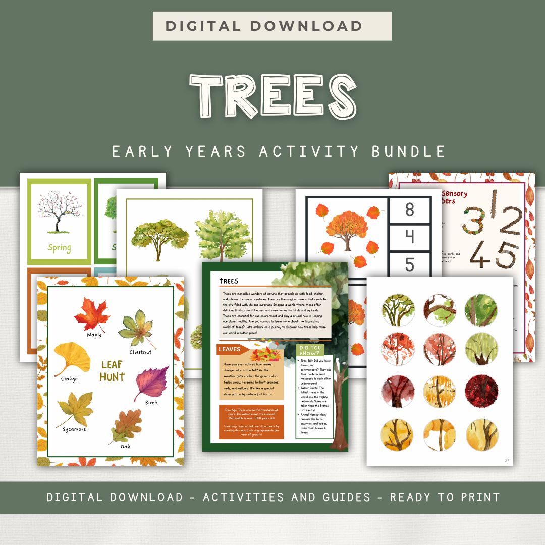 Tree Themed Activity Pages - Digital Download