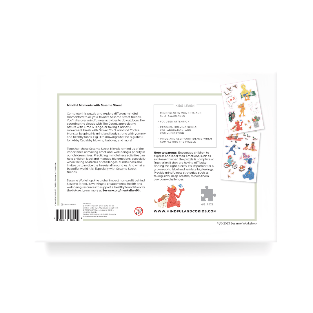 Mindful Moments with Sesame Street Floor Puzzle - Chickadees Wooden Toys