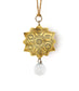 Surya Lotus Engraved Brass Suncatcher