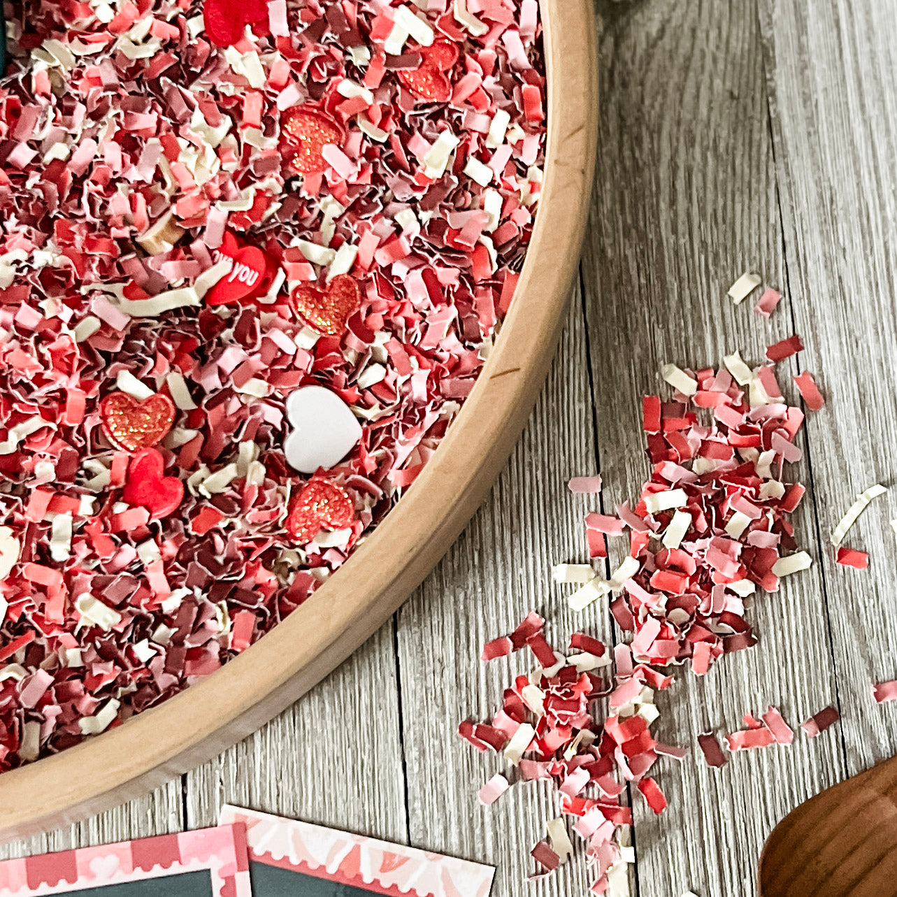 Counting Hearts Sensory Bin