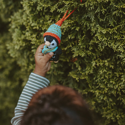 Penguin Ornament - Chickadees Wooden Toys