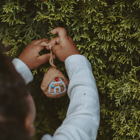 Gingerbread House Christmas Ornament - Chickadees Wooden Toys