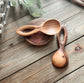 2 Olive Wood Eyelet Handle Scoops