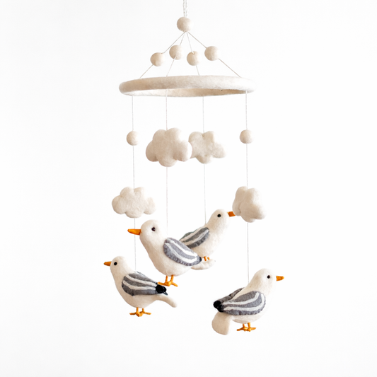 Felt Baby Mobile - Seagull - Chickadees Wooden Toys