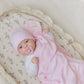 Luxe Collection 100% Organic Cotton Luxury Knit Baby Blanket + Hat Set with Gift Box