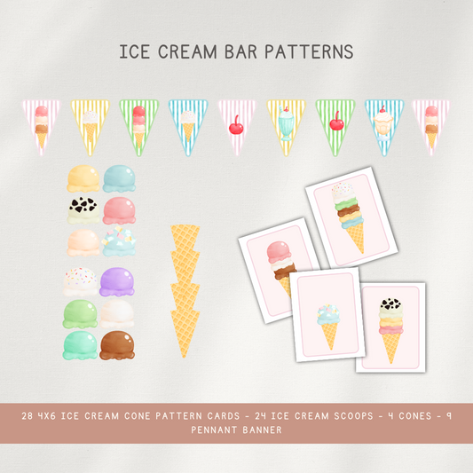 Ice Cream Bar Patterns - Digital Download - Chickadees Wooden Toys