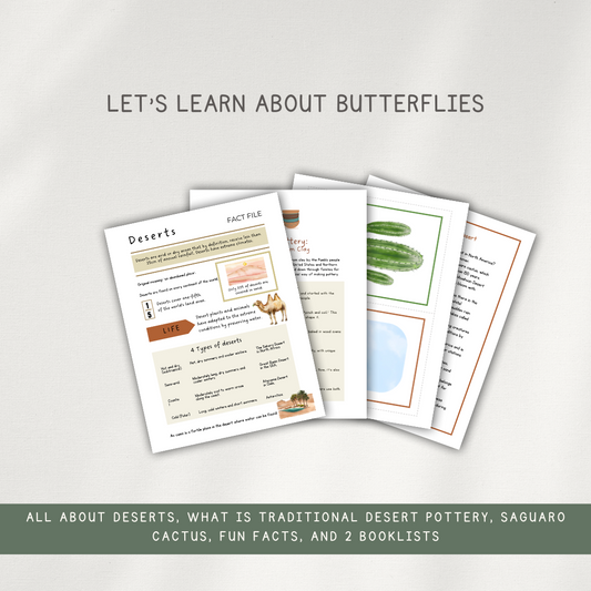 In the Desert Themed Activity Pages - Digital Download - Chickadees Wooden Toys