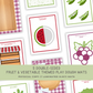 5 Double-sided Fruit & Veggie Play Dough Mats - Physical Product
