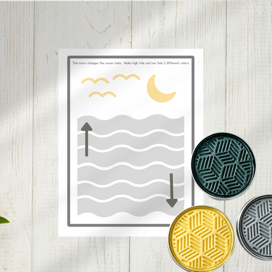 10 Moon Themed Play Dough Mats - Digital Download - Chickadees Wooden Toys