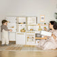 Tiny Land® Play Kitchen Accessories – Play Kitchen Fridge: Wooden Cabinet Refrigerator for Kids - Chickadees Wooden Toys