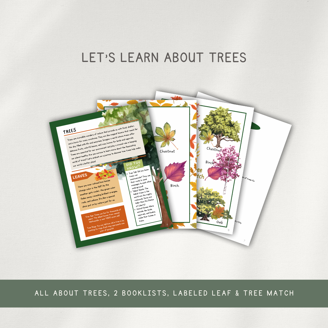 Trees Activity Pages - Printed Packet