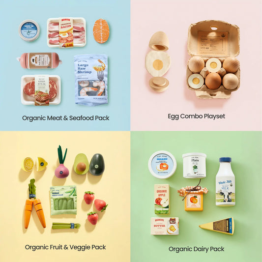 Tiny Land® Organic Play Food Collection - Chickadees Wooden Toys