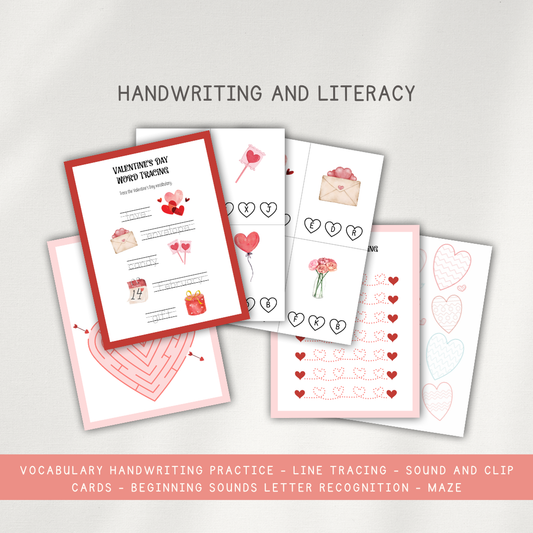 Valentine's Activity Pages - Digital Download - Chickadees Wooden Toys