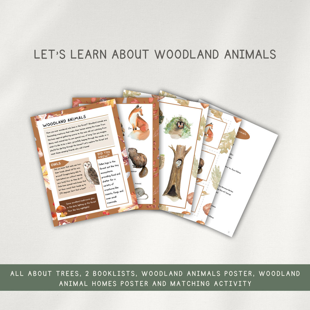 Woodland Themed Activity Pages - Digital Download