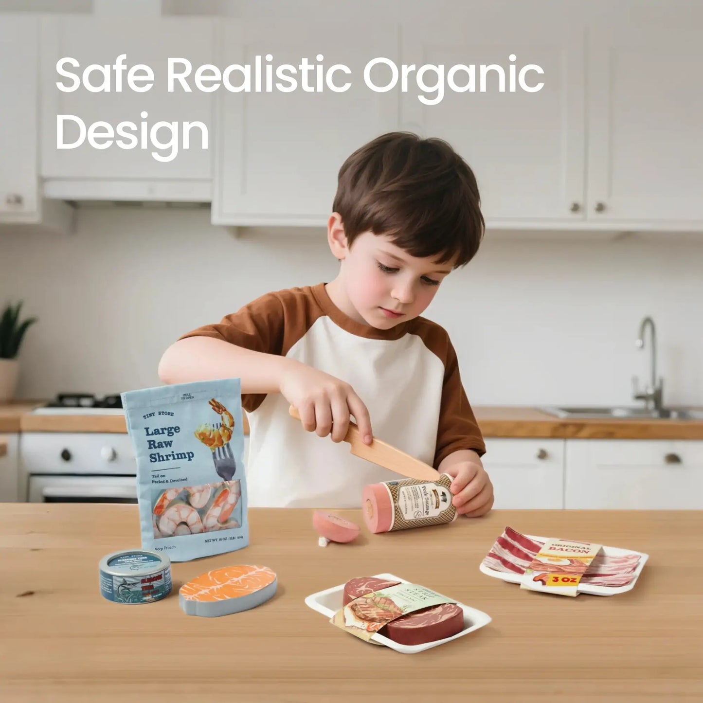 Tiny Land® Organic Meat & Seafood Pack - Chickadees Wooden Toys