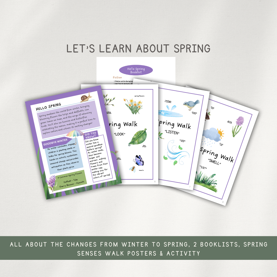 Hello Spring! Activity Bundle - Digital Download - Chickadees Wooden Toys
