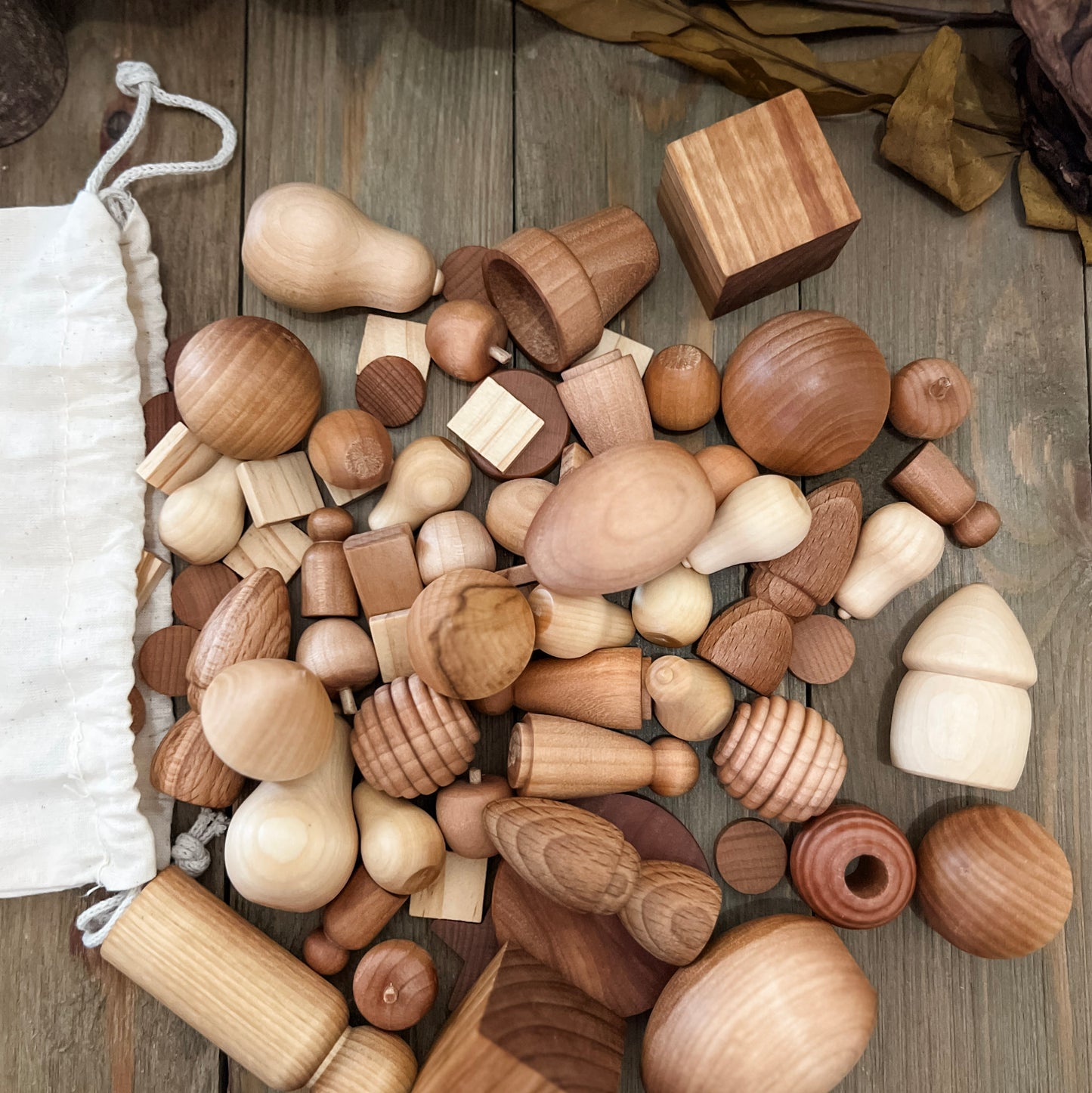 1 lb of Wooden Loose Parts