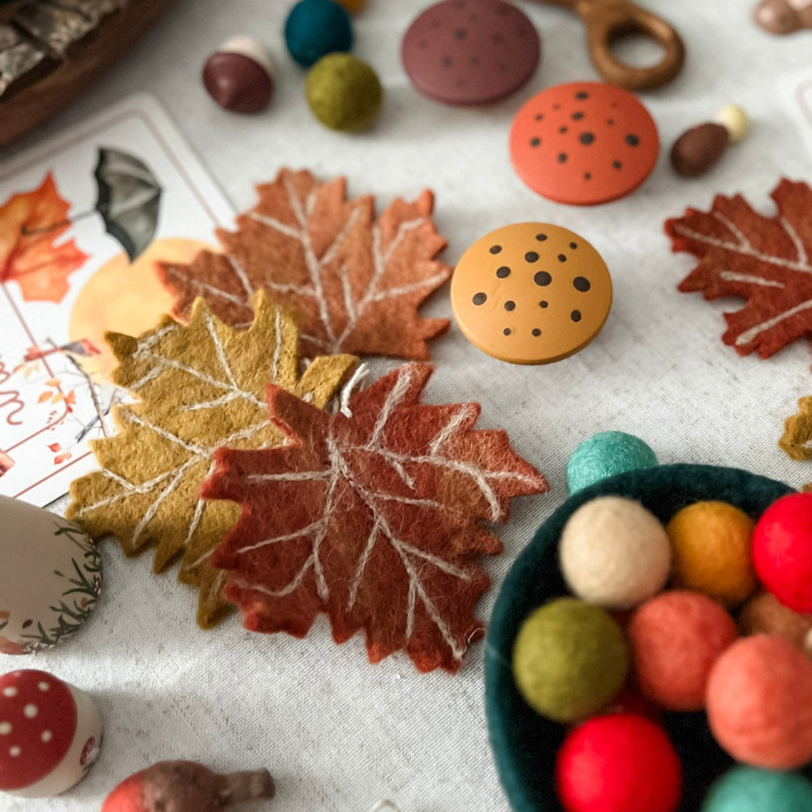 Wool Felt Maple Leaves