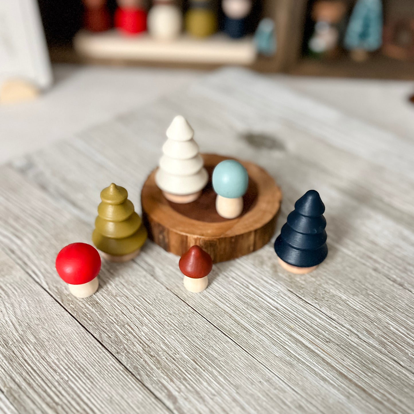 Winter Cheer Trees and Mushrooms