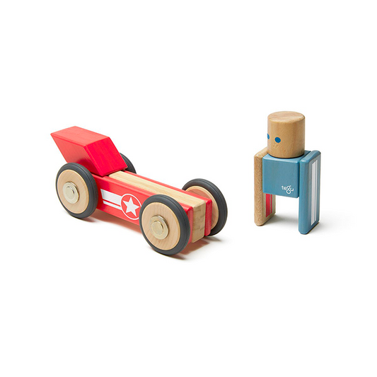 Daredevil <br>Magnetic Wooden Blocks <br>Stunt Team, 12 pieces - Chickadees Wooden Toys