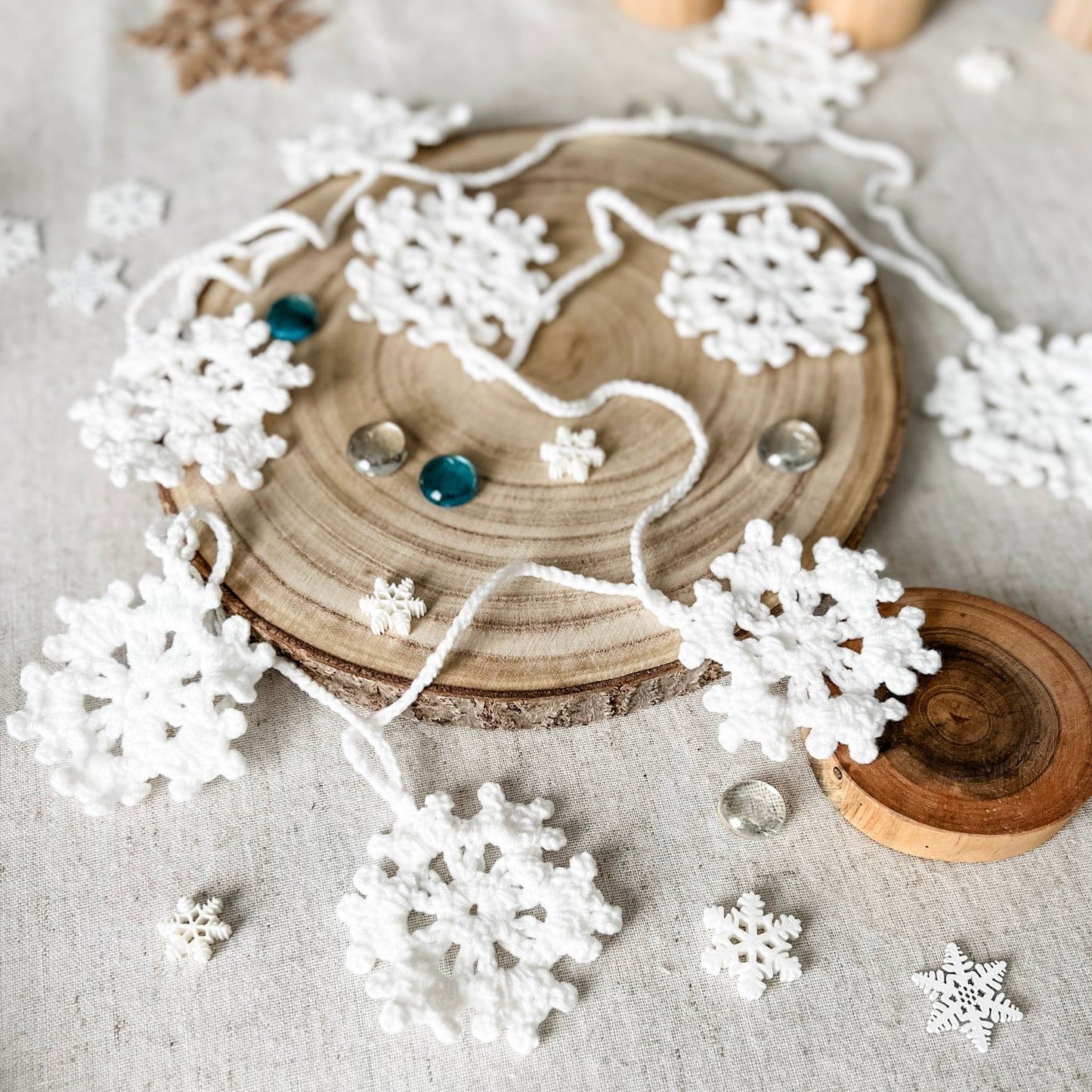 Crocheted Snowflake Garland