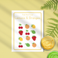 5 Double-sided Citrus Play Dough Mats - Physical Product