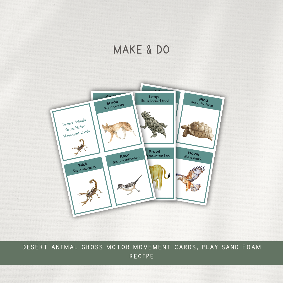 In the Desert Themed Activity Pages - Digital Download