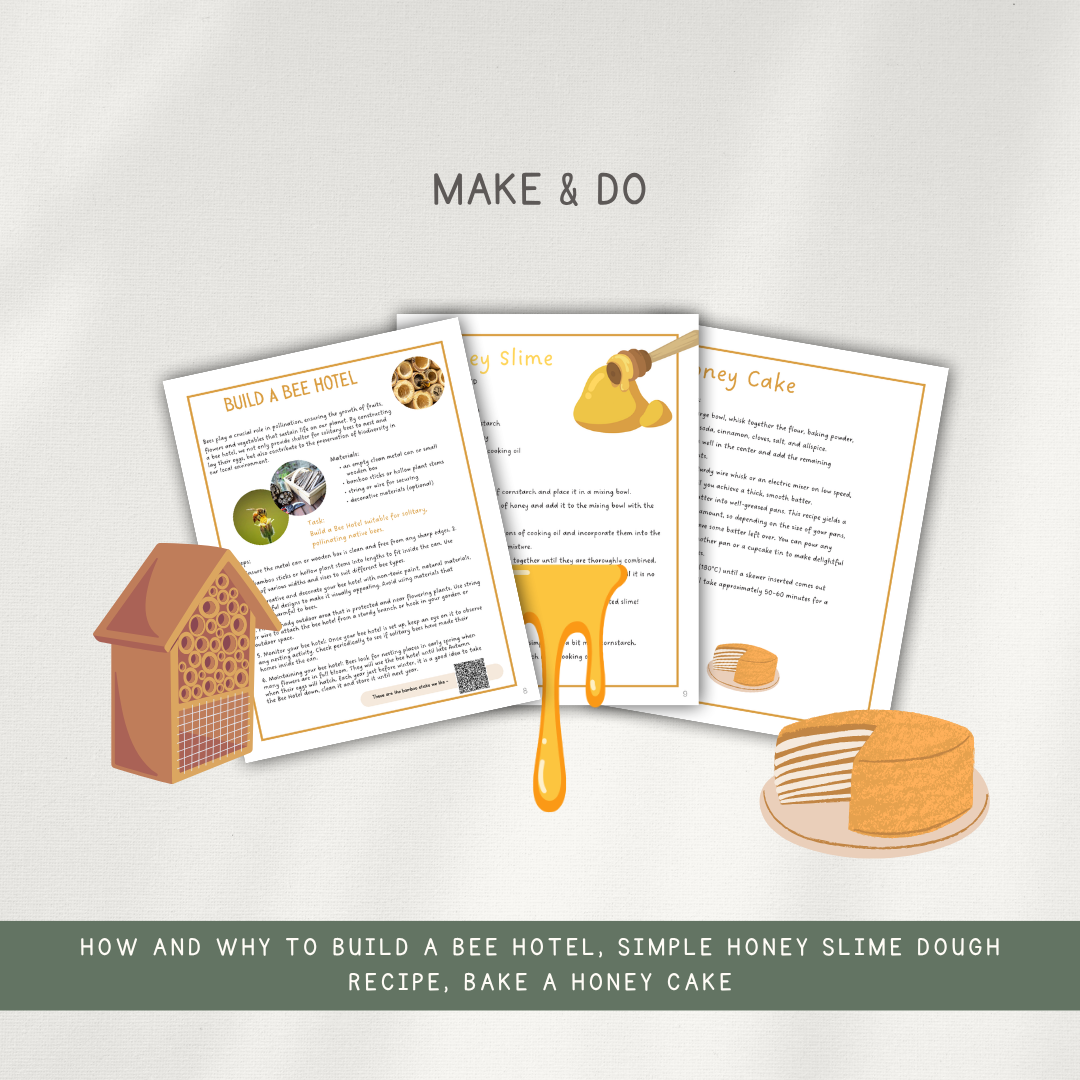 Honeybee Activity Bundle - Printed Packet - Chickadees Wooden Toys