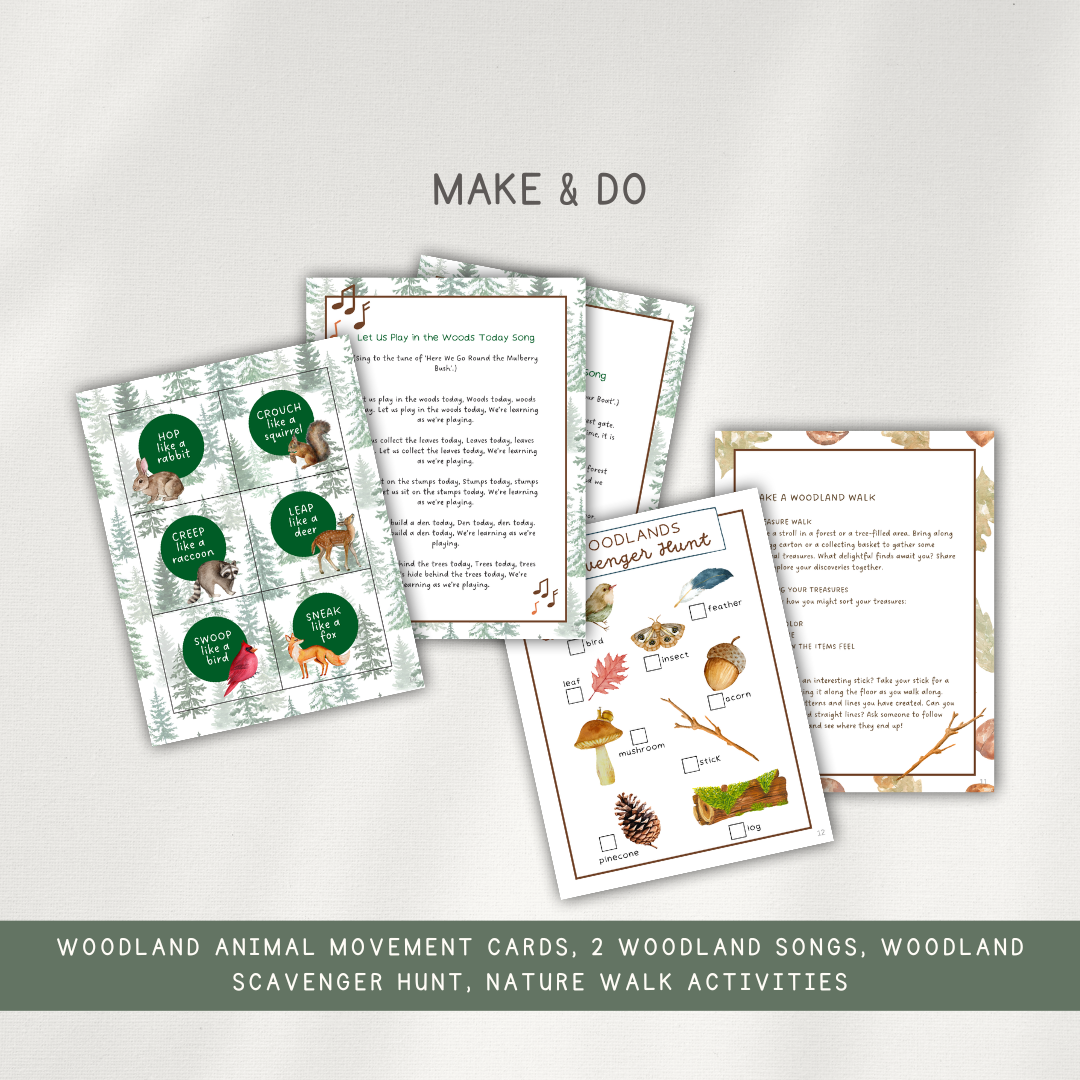 Woodland Activity Pages - Printed Packet