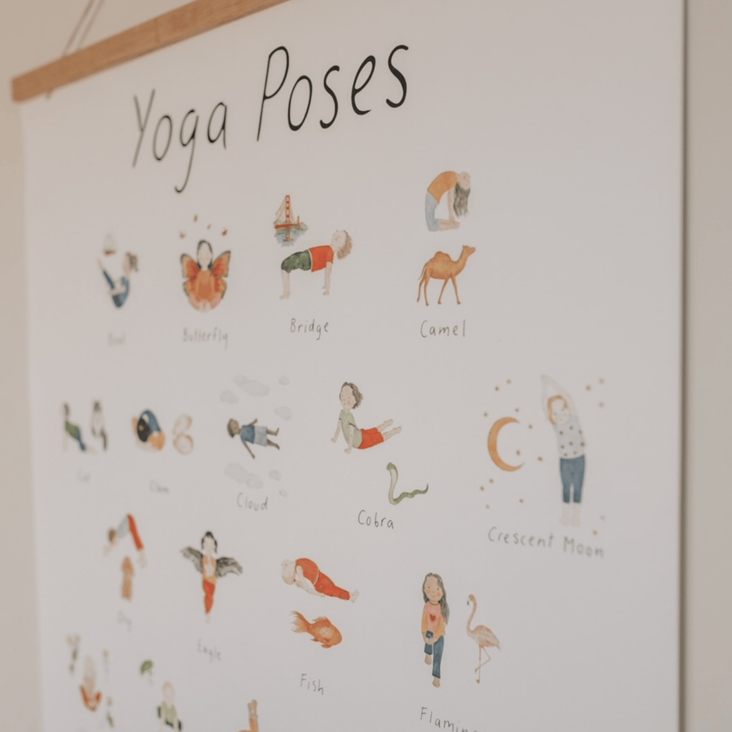 Yoga Poses Print - Chickadees Wooden Toys