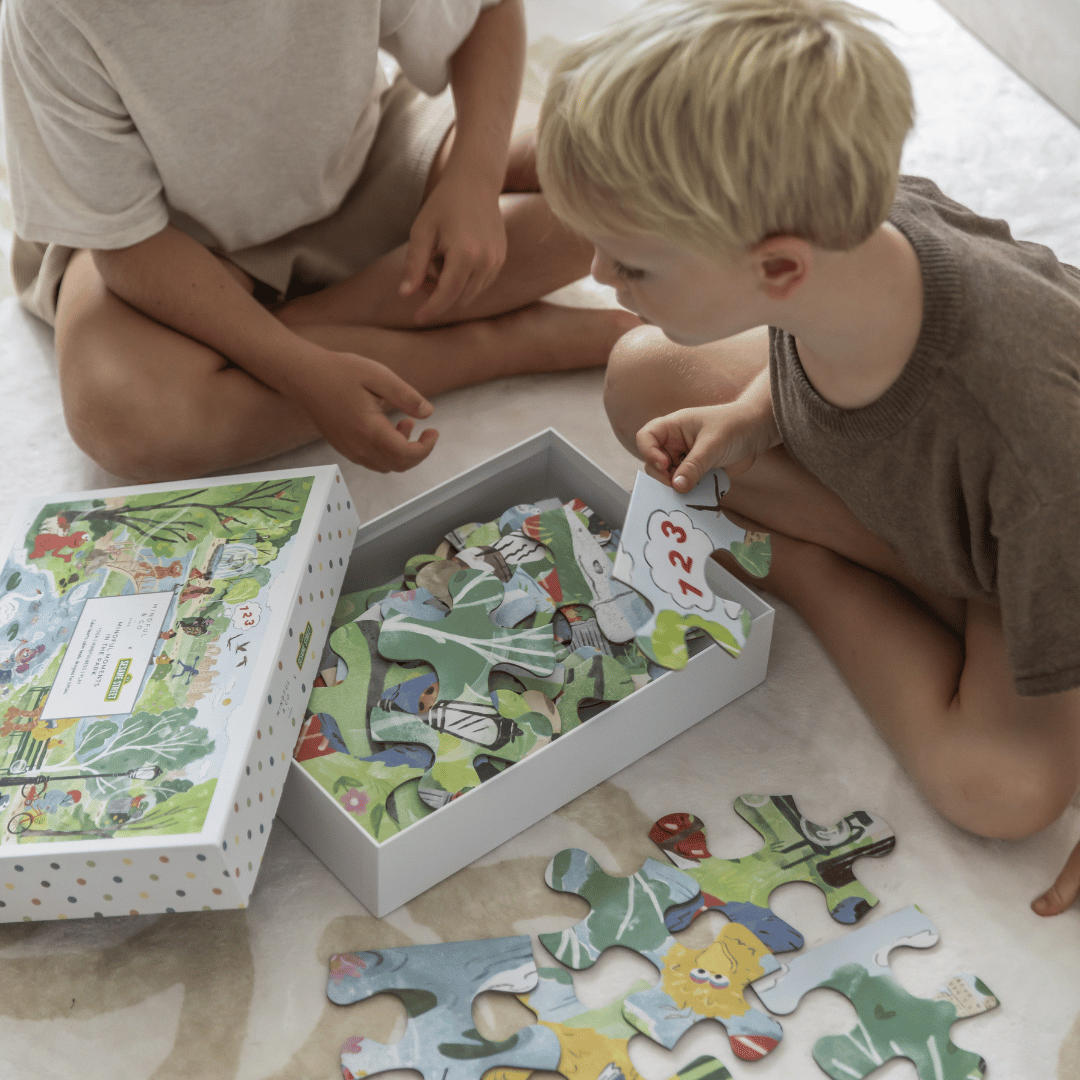 Mindful Moments with Sesame Street Floor Puzzle - Chickadees Wooden Toys