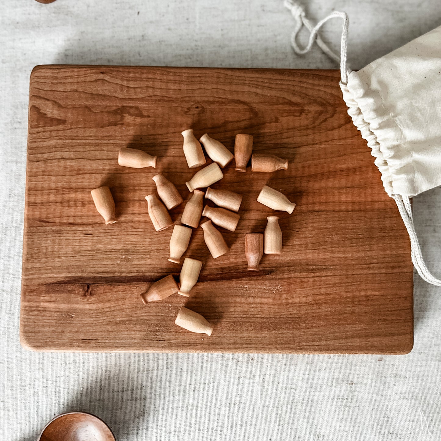 20 Tiny Wooden Milk Bottles