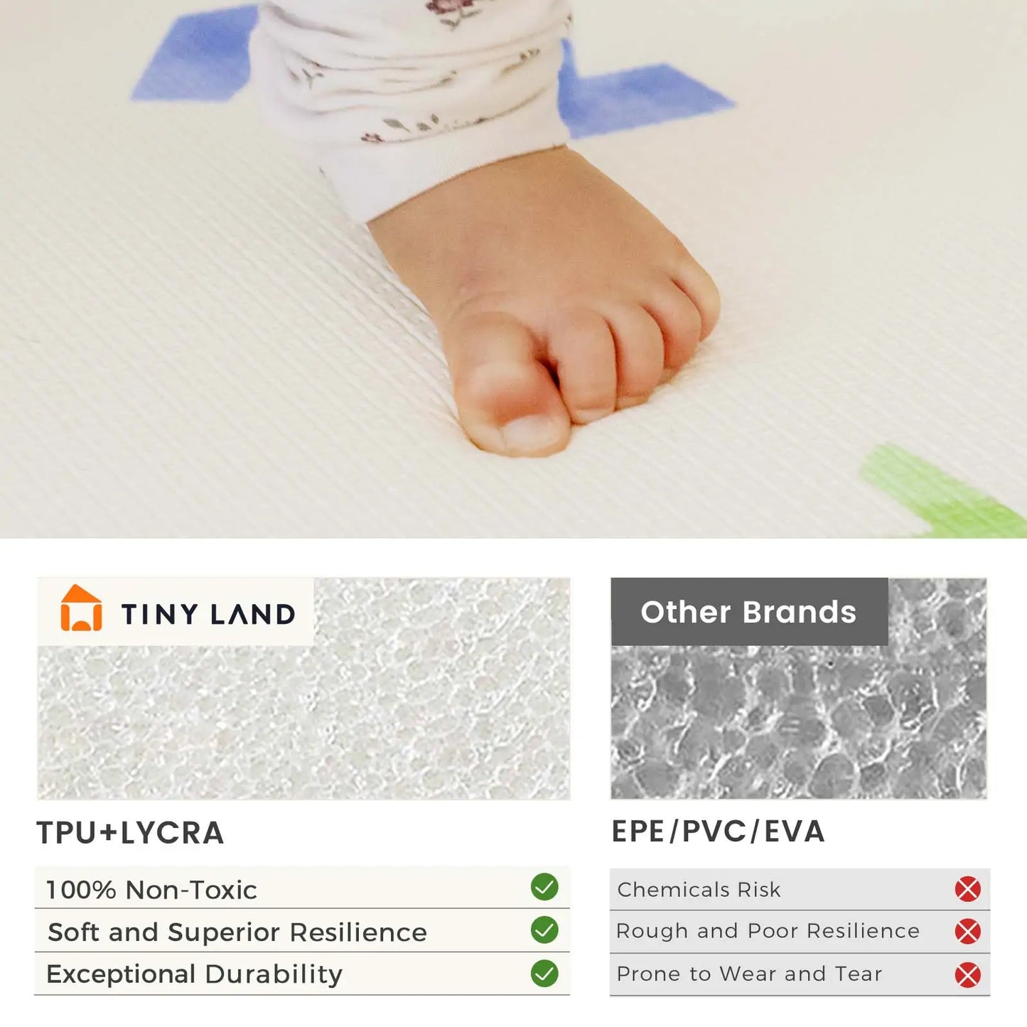 Tiny Land® Double-Sided Baby Playmat Smiley Quest