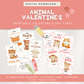 Cute Animal Valentines - Digital Download