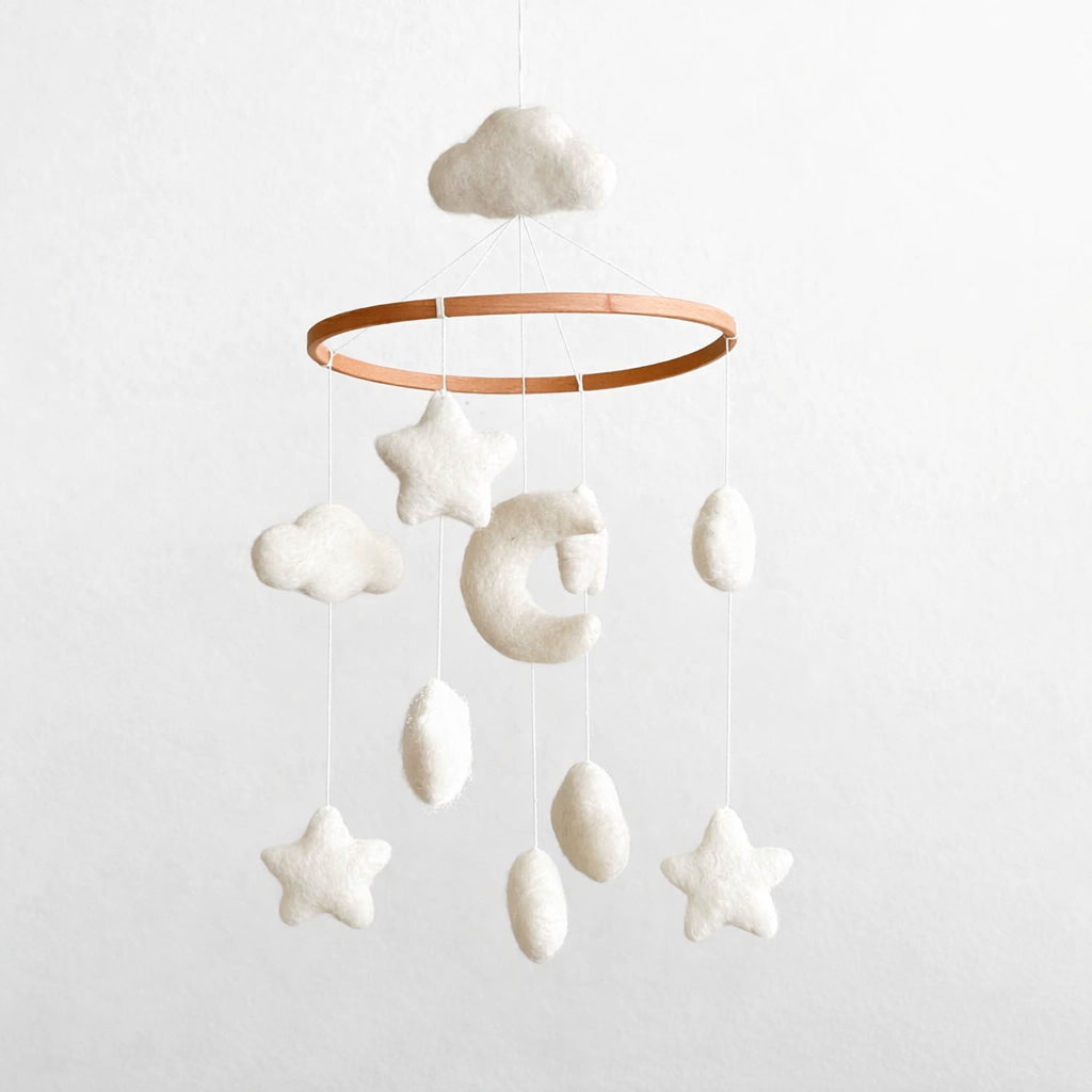 Moon & Stars Baby Mobile - Chickadees Wooden Toys