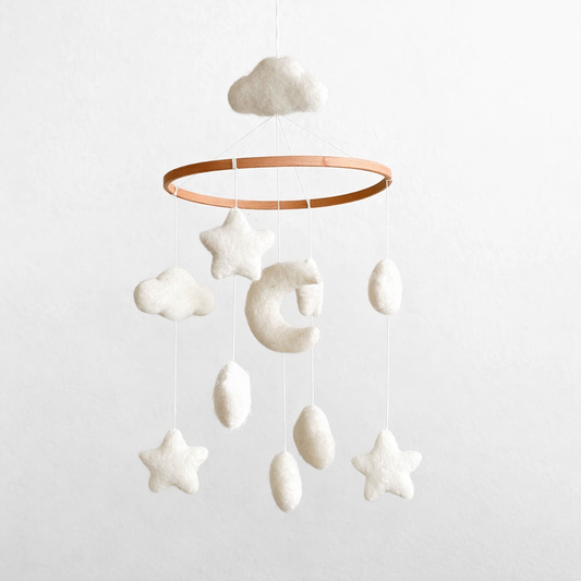 Moon & Stars Baby Mobile - Chickadees Wooden Toys