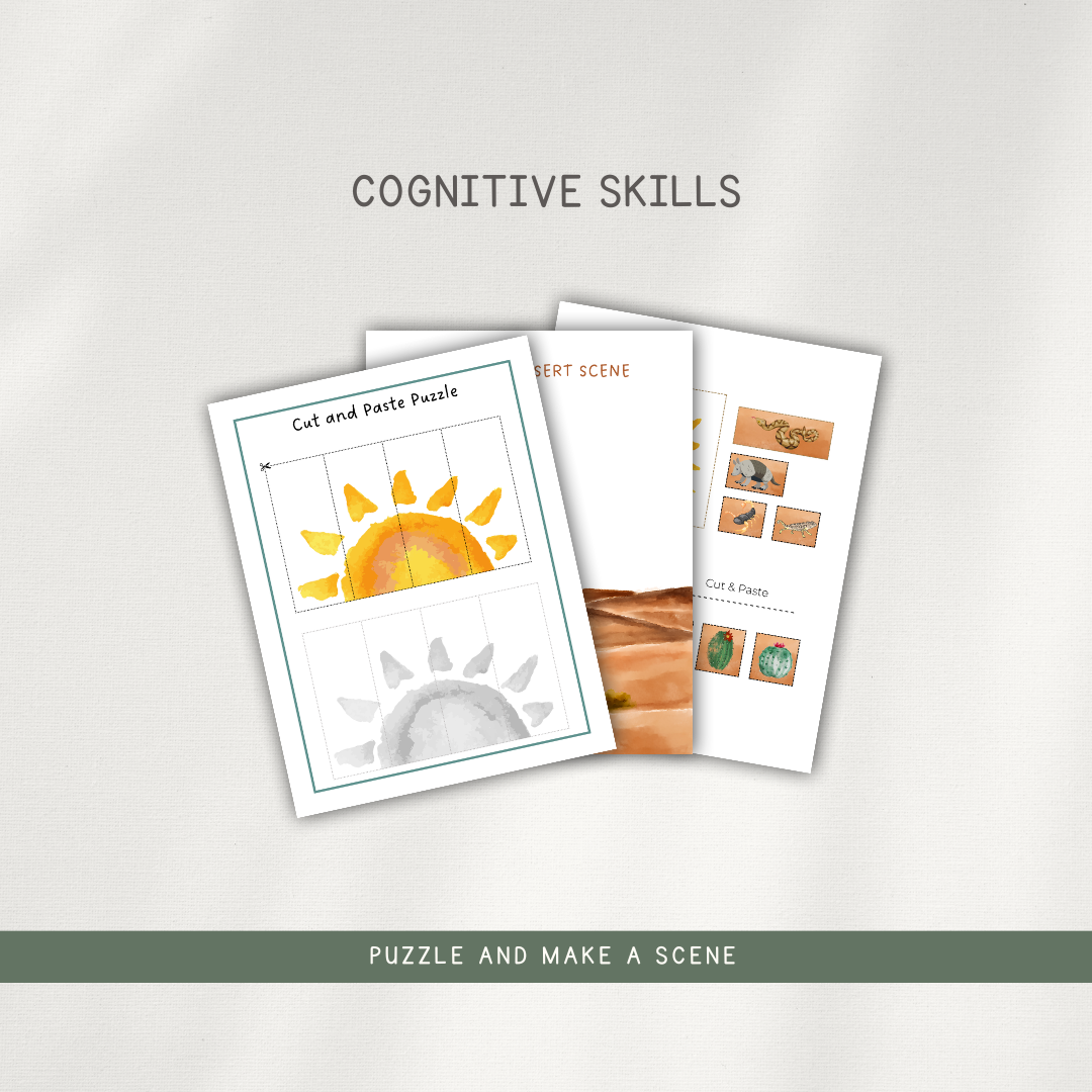 In the Desert Themed Activity Pages - Digital Download